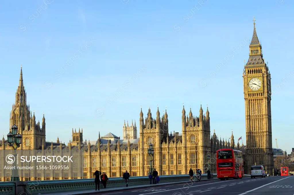 Big Ben clock tower and the house of Parliament in London,England,United Kingdom,Europa
