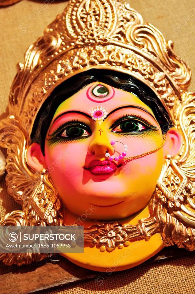 Statue of goddess Durga maa Poona Maharashtra India