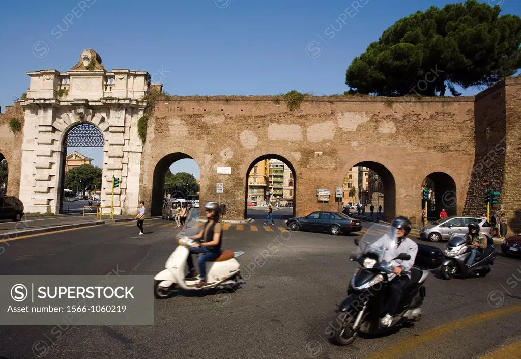 Porta San Giovanni is a gate in the Aurelian Wall, Rome. Italy.
