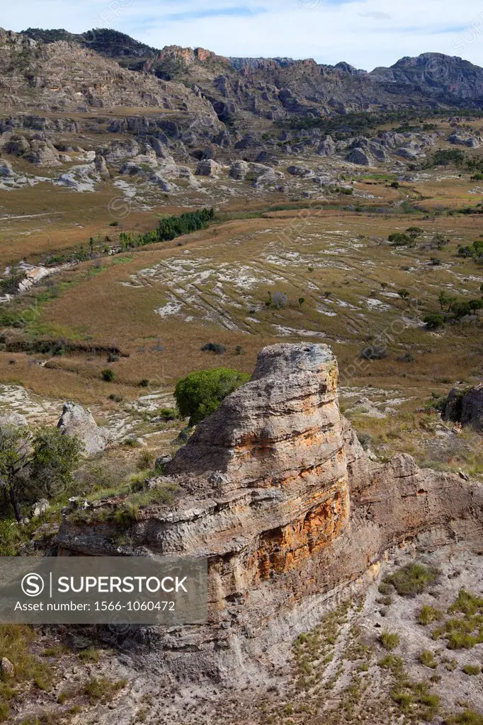 canyon and mountains in Isalo National Park, Madagascar