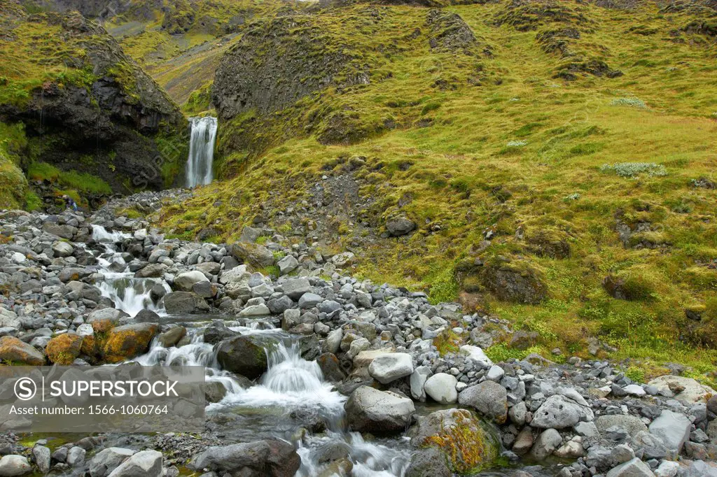 Waterfalls near Gígjökul Glacier, Iceland