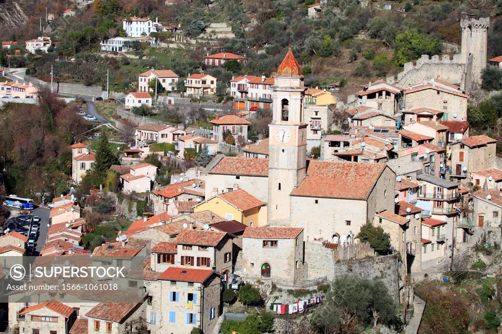 The medieval village of Luceram, Alpes-Maritimes, French riviera, Provence-Alpes-Côte d´Azur, France