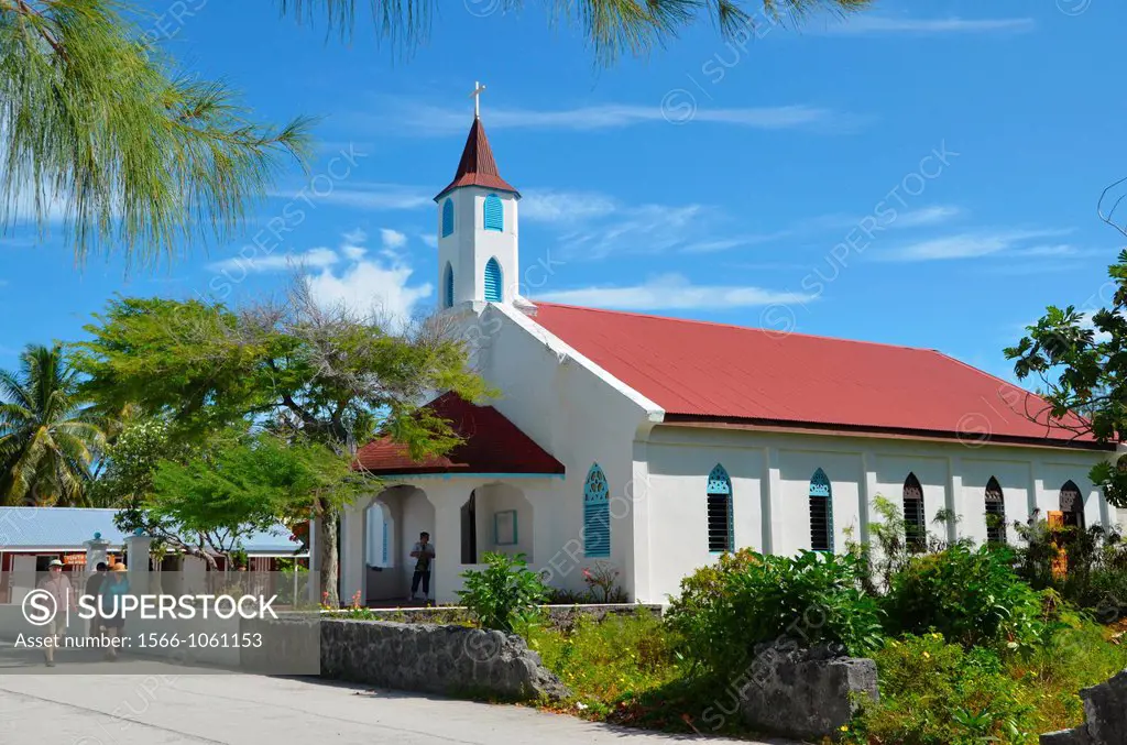 St  John Baptist church, Rotoava, Fakarava, Tuamotus, French Polynesia