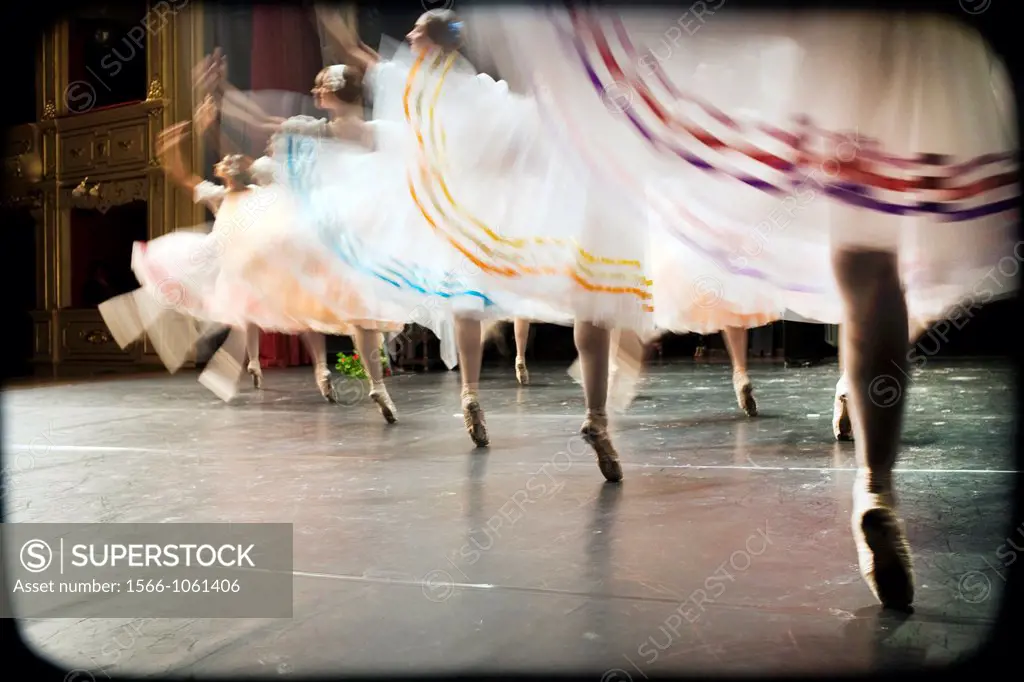 Classical ballet performance in theater