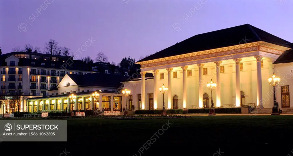 The Casino and the Kurhaus in Baden-Baden at Night