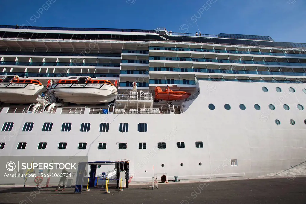 cruise ship, costa mediterranea, costa crociere cruise line, port of savona, liguria, italy, europe