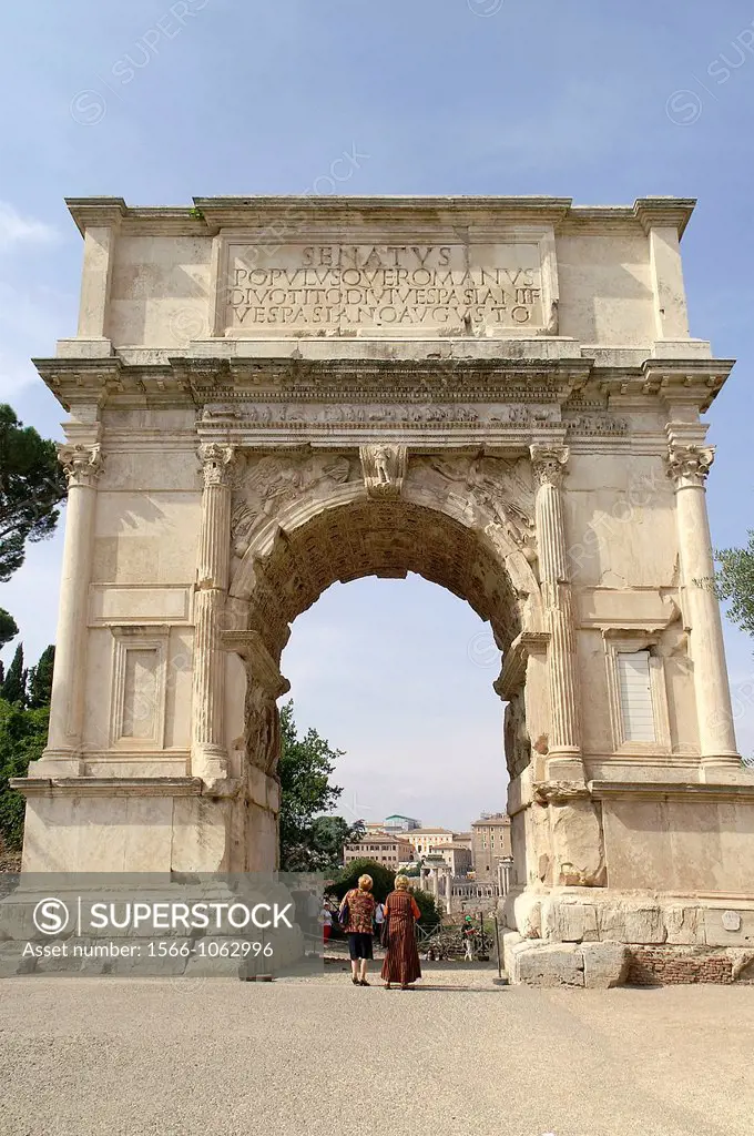 Rome Italy  Arch of Titus in the Roman Forum in Rome