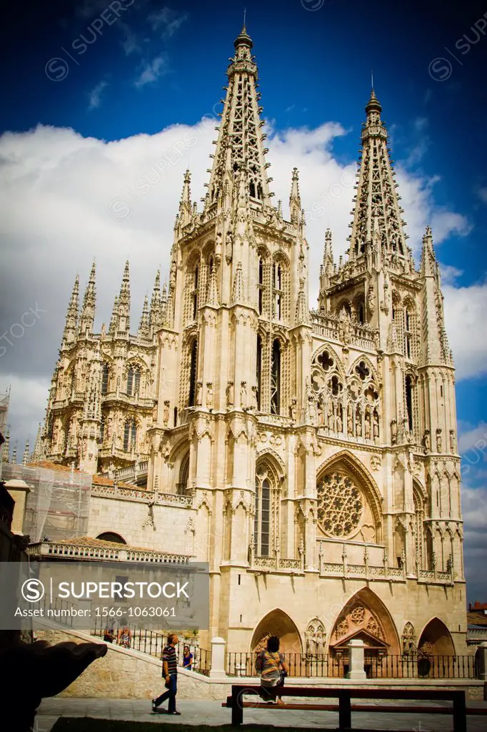 Cathedral view  Burgos city  Castile and Leon, Spain