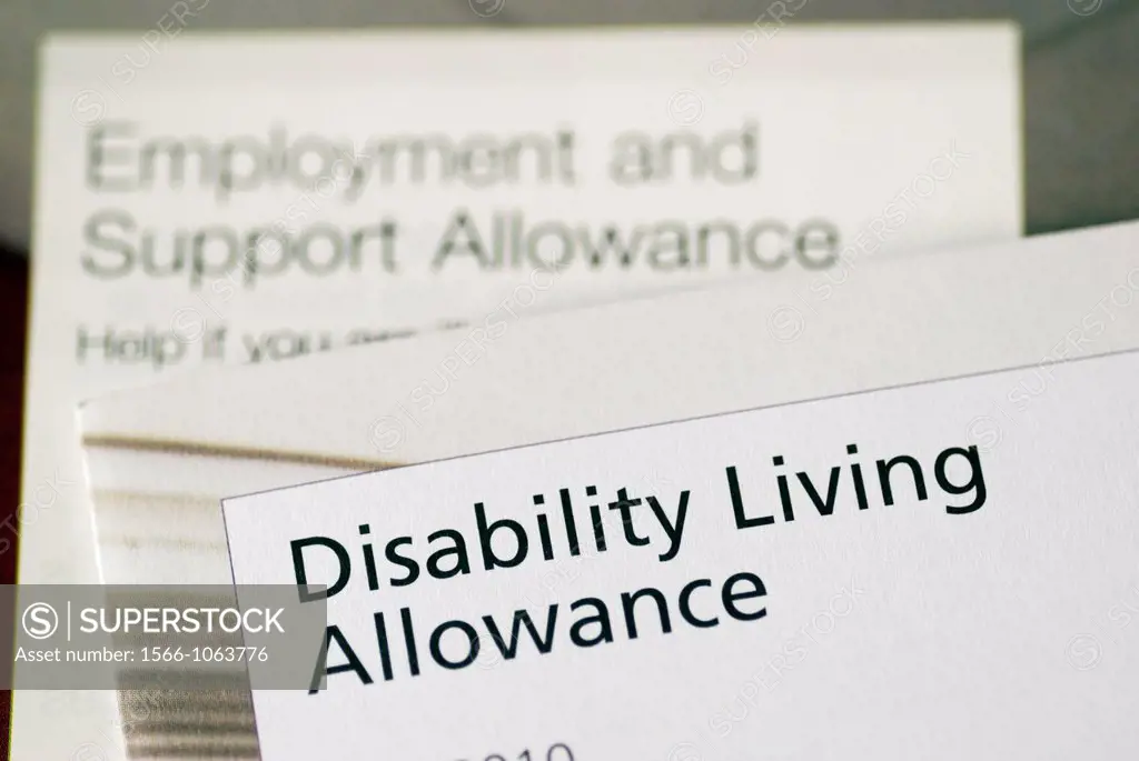UK government leaflets describing benefits available to people disabled
