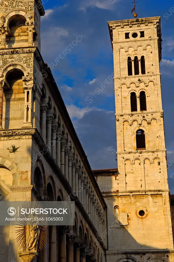 San Michele in Foro church, Piazza San Michele square, Lucca, Tuscany, Italy, Europe