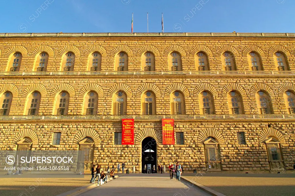 Florence Italy  Facade of the Palazzo Pitti in Florence