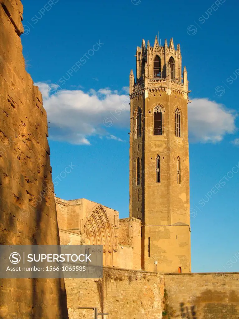 Seu Vella old cathedral, Lleida, Catalonia, Spain