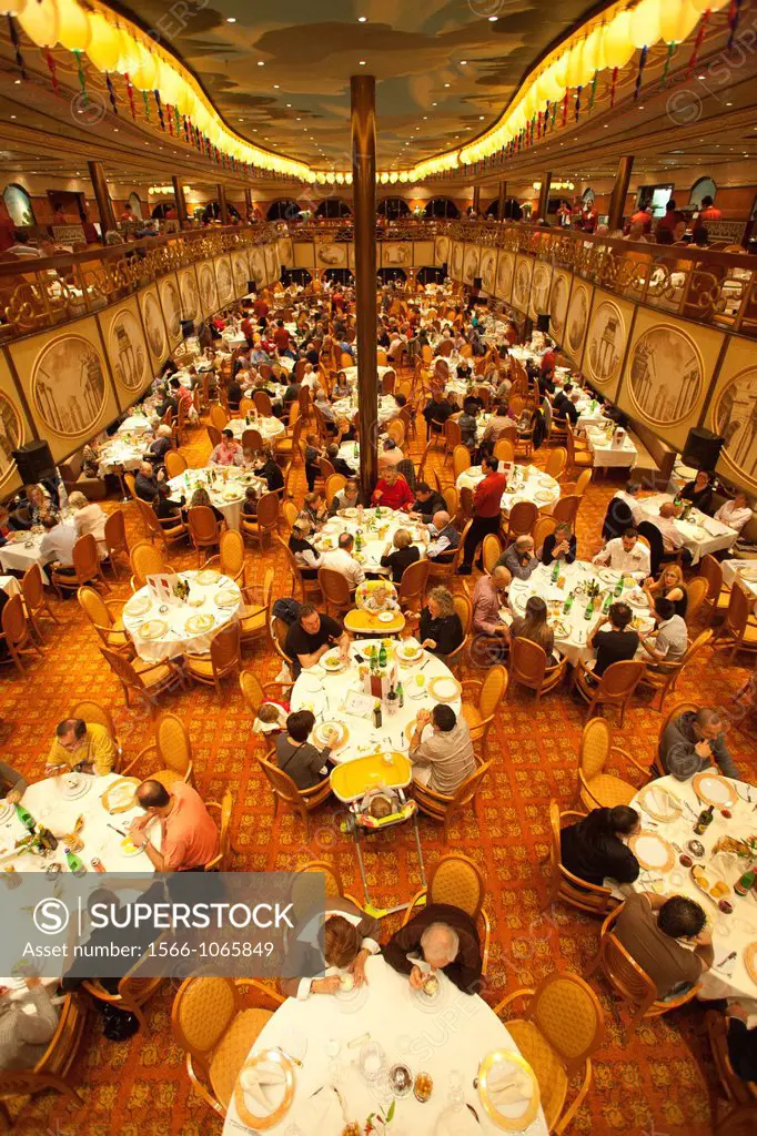 dining room, cruise ship, costa mediterranea, costa crociere cruise line