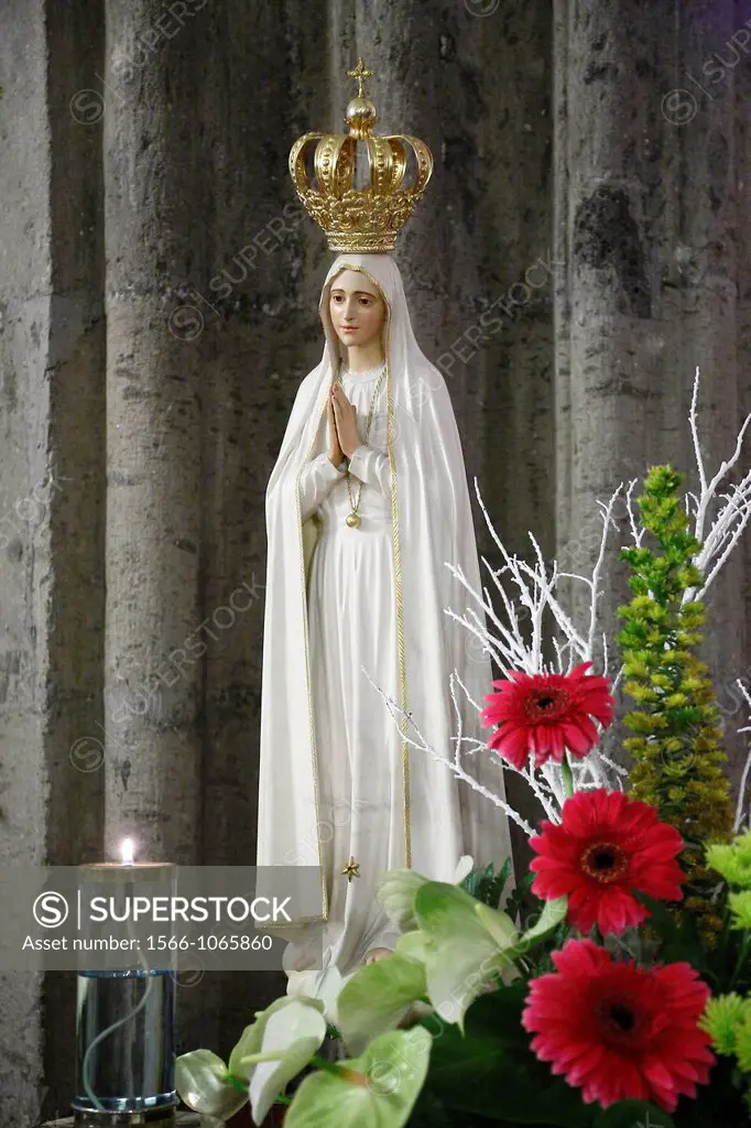 Image of Our Lady of Fatima. Azores islands, Portugal.