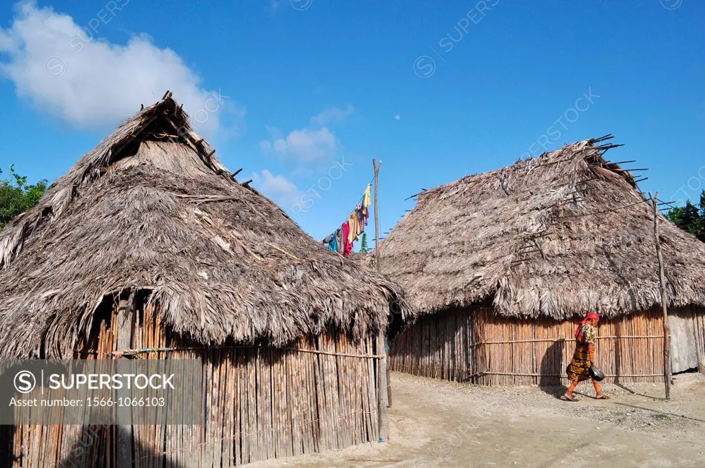San Blás Panama: houses in Playon Chico, village of Kuna Yala  