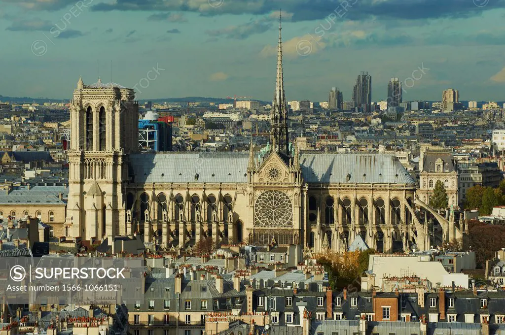 France, Paris, Ile de la Cite, Notre Dame Cathedral