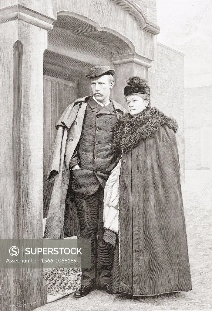 Mr  and Mrs  Nansen  Fridtjof Wedel-Jarlsberg Nansen, 1861 -1930  Norwegian explorer, scientist, diplomat, humanitarian and Nobel Peace Prize laureate...