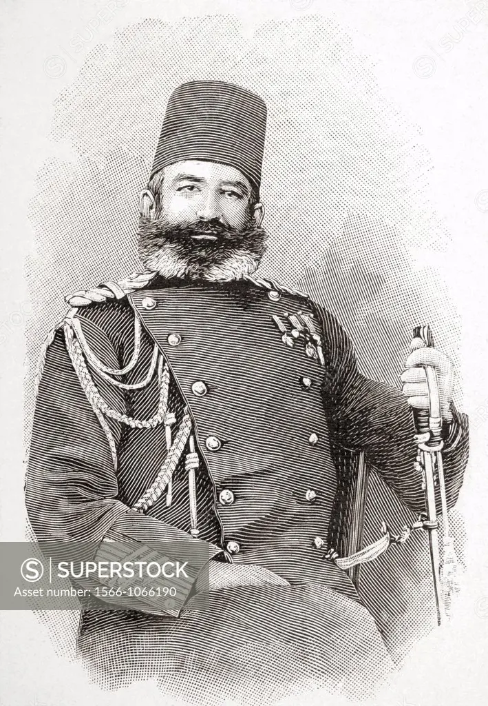 Edhem Pasha, 1851-1909  Ottoman commander during the Greco-Turkish war of 1897  From L´Illustration published 1897