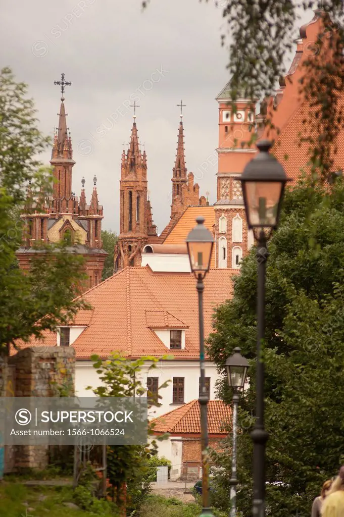sstreet of the old city in Vilnius, Lithuania, baltic states