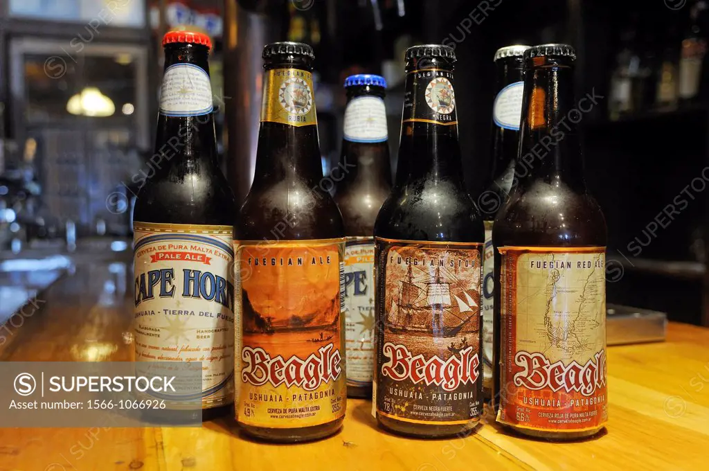 Beagle and Cape Horn beer, Ramos Generales, bar, restaurant, bakery, museum, located in an old warehouse, Ushuaia, Tierra del Fuego, Patagonia, Argent...