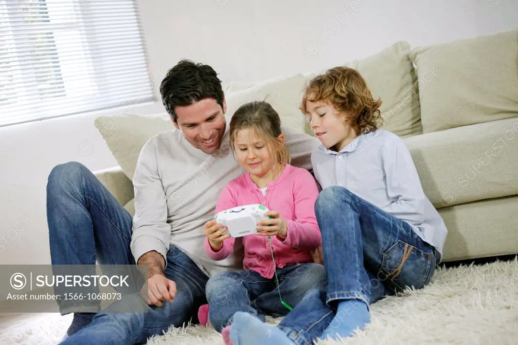 Father with children