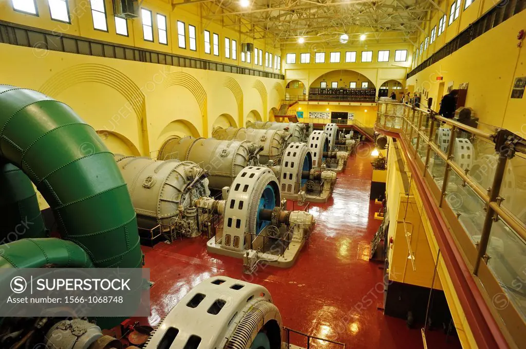 Generator Hall, Stave Falls Hydroelectric Plant, Fraser Valley, British Columbia, Canada