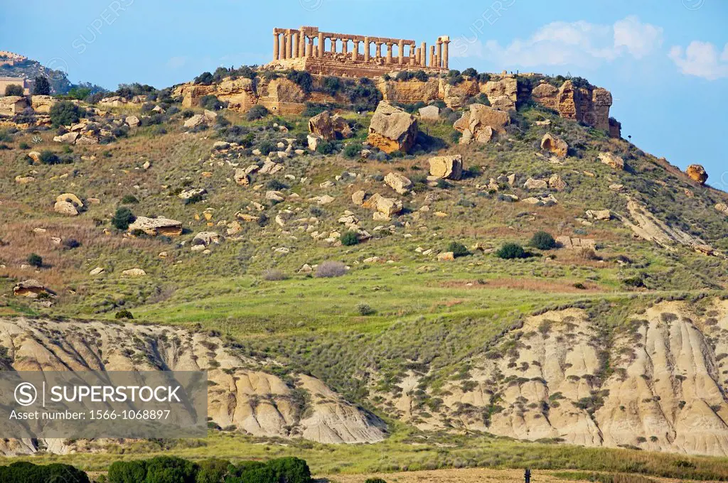 Concordia Temple, built in 430 B C  Valley of Temples  Agrigento  Sicily  Italy.