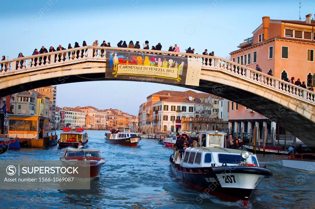 Bridge and grand canal  Venice, Italy