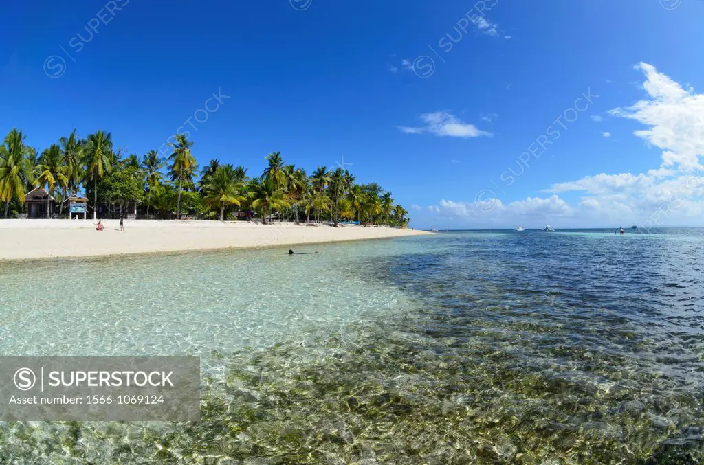 Landscape of the beach of Malapascua Island, Philippines