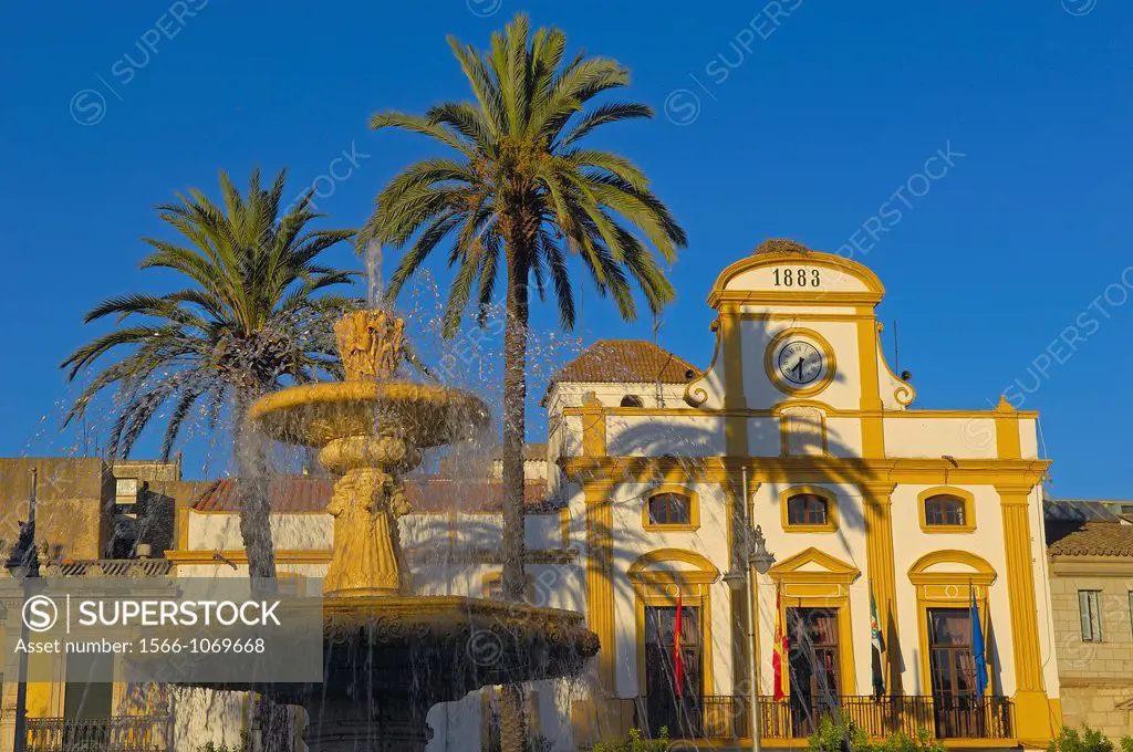 Plaza de España square, Merida, Badajoz province, Extremadura, Ruta de la Plata, Spain
