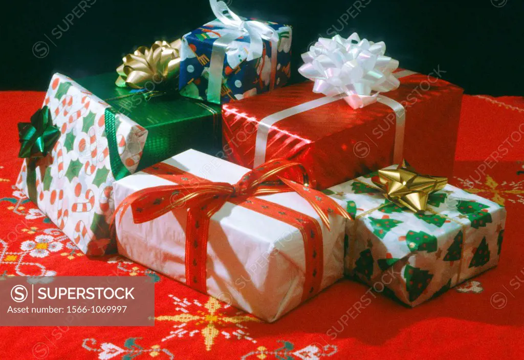 Christmas gifts, wrapped