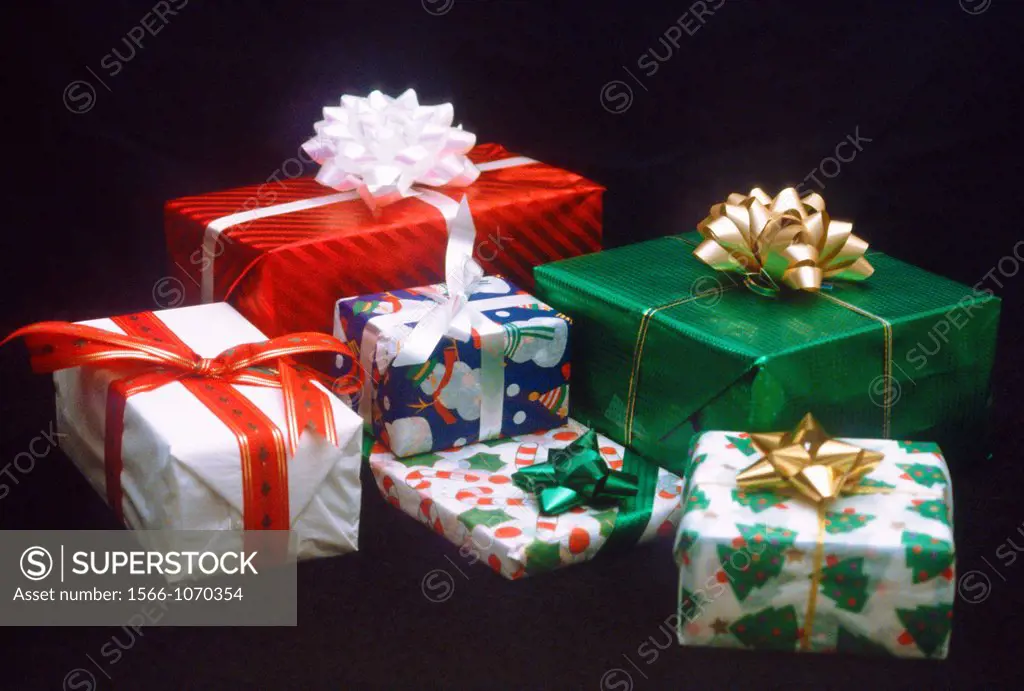 Christmas gifts, wrapped