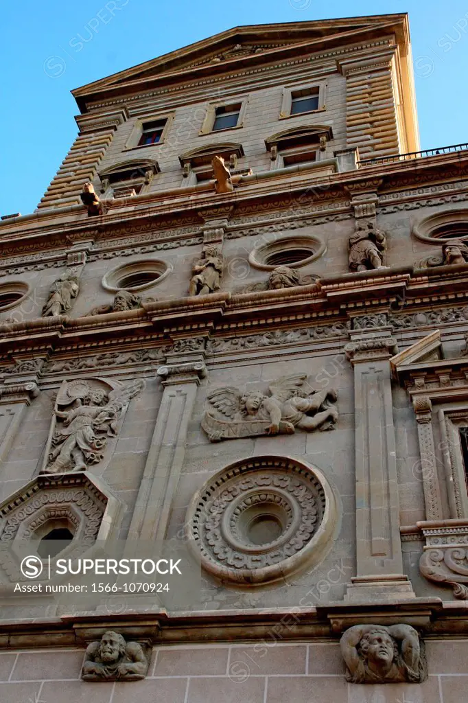 neoclassical building of the Cova de Sant Ignasi, Manresa, Catalonia, Spain 