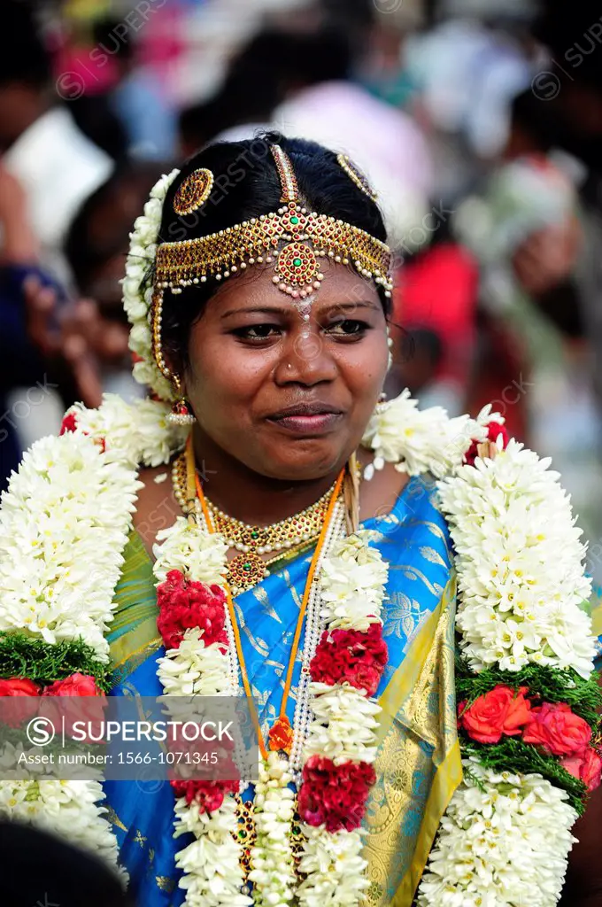 Indian woman bride , Madurai,Tamil Nadu,South India,India,Asia