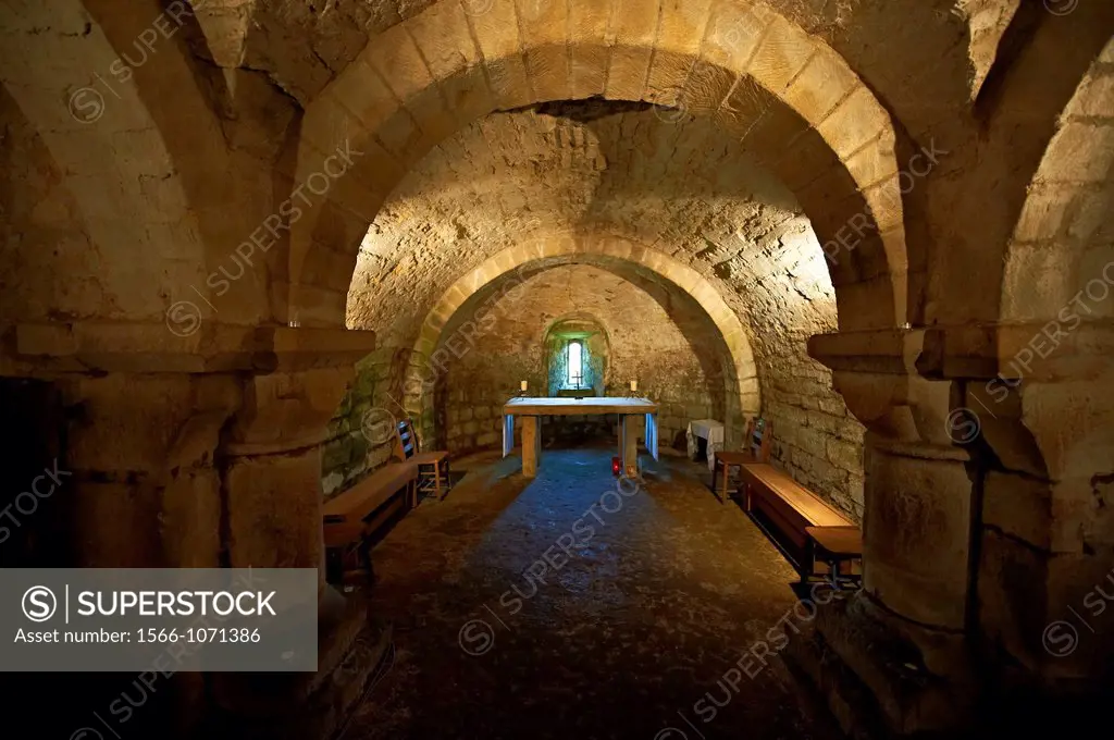 The Norman romanesque crypt of church of Lastingham church  The only Norman crypt with an aisle & 2 naives in England  North Yorks National Park, Nort...