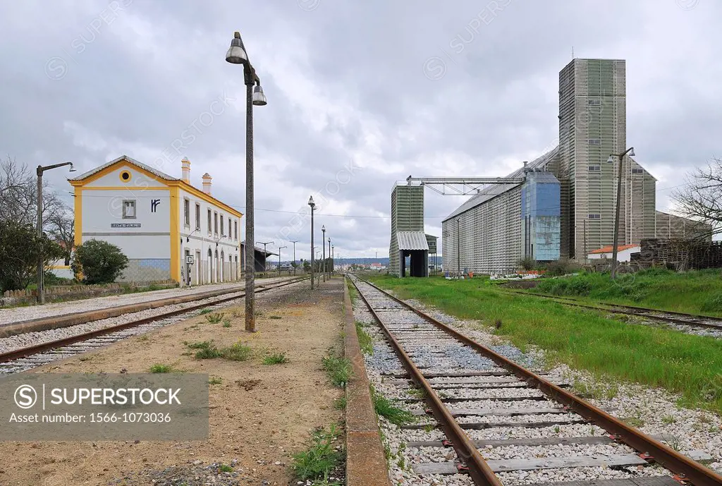Railway station, Santa Eulalia, Alentejo, Portugal