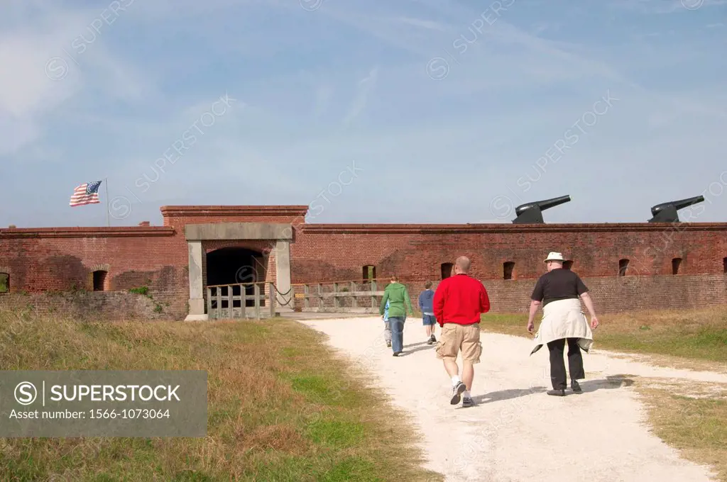 Entrance to Fort Clinch built 1812-1868 State Park on Amelia Island in northeast Florida  On the National Register of Historic Places