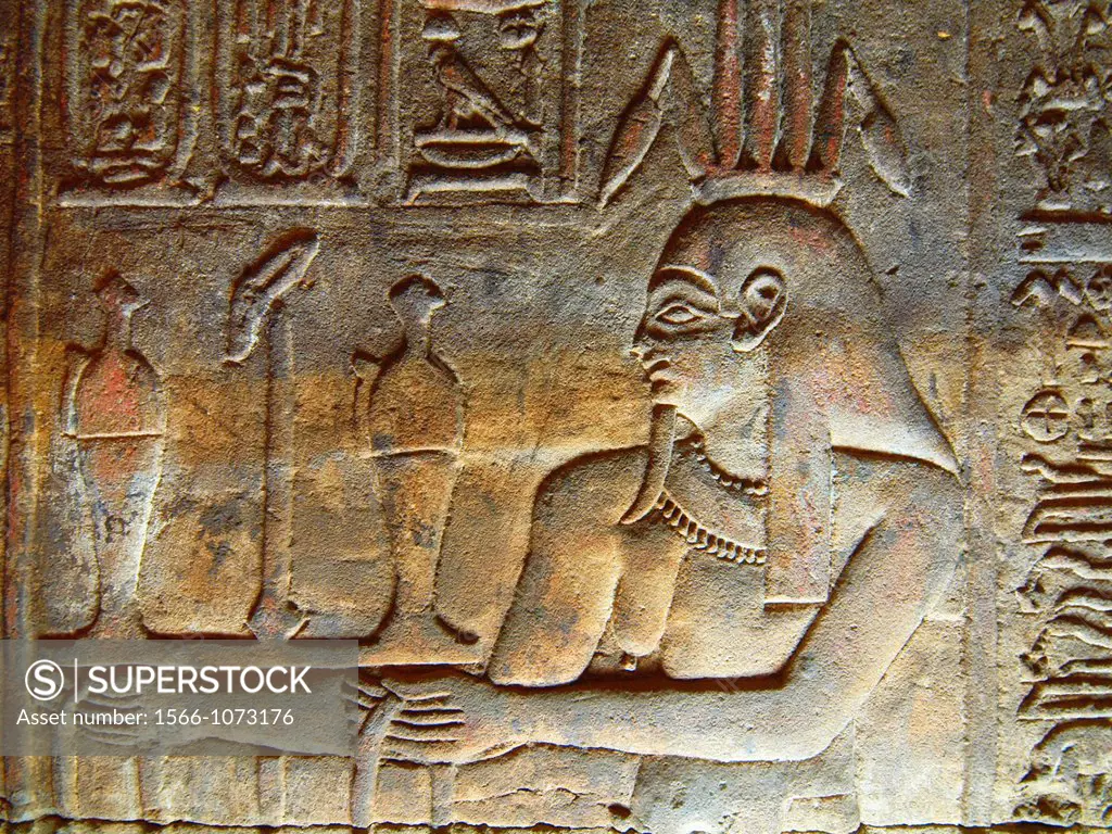 Hieroglyphs, Edfu Temple dedicated to Horus, High Egypt