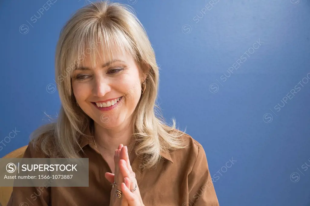 Middle-age blond woman