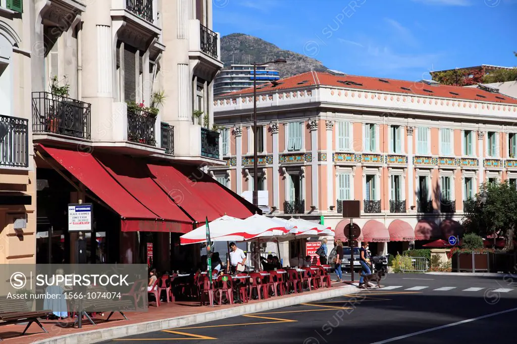 Cafe, Monaco, Cote d Azur, Mediterranean, Europe