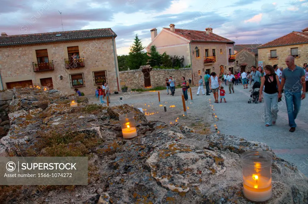 The village before the Candles Concert  Pedraza, Segovia province, Castilla Leon, Spain 