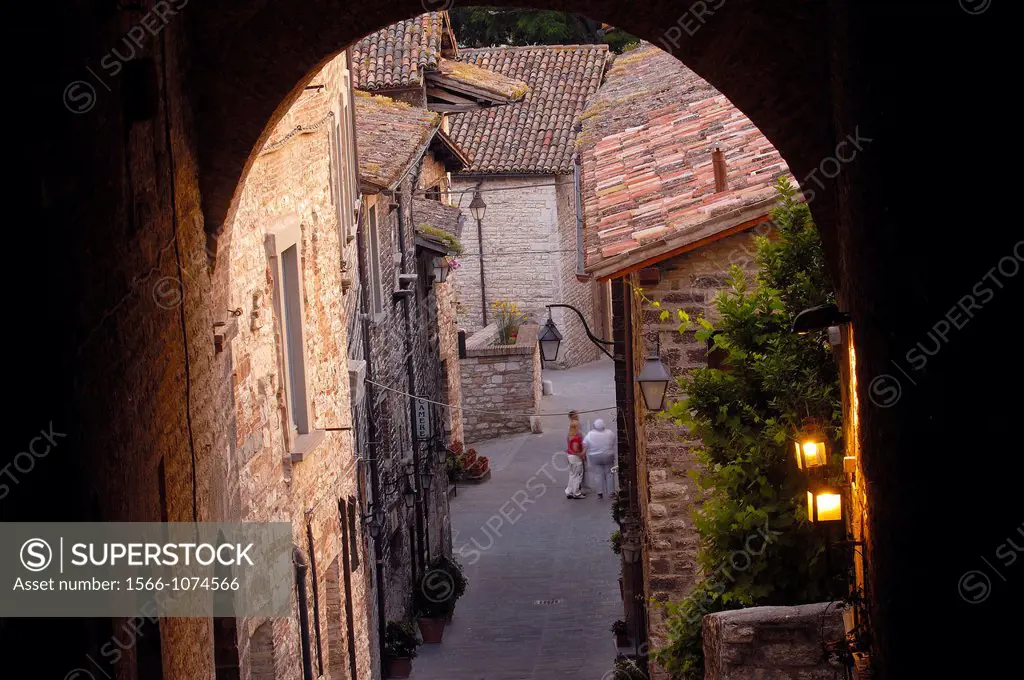 Old town, Gubbio, Umbria, Italy, Europe