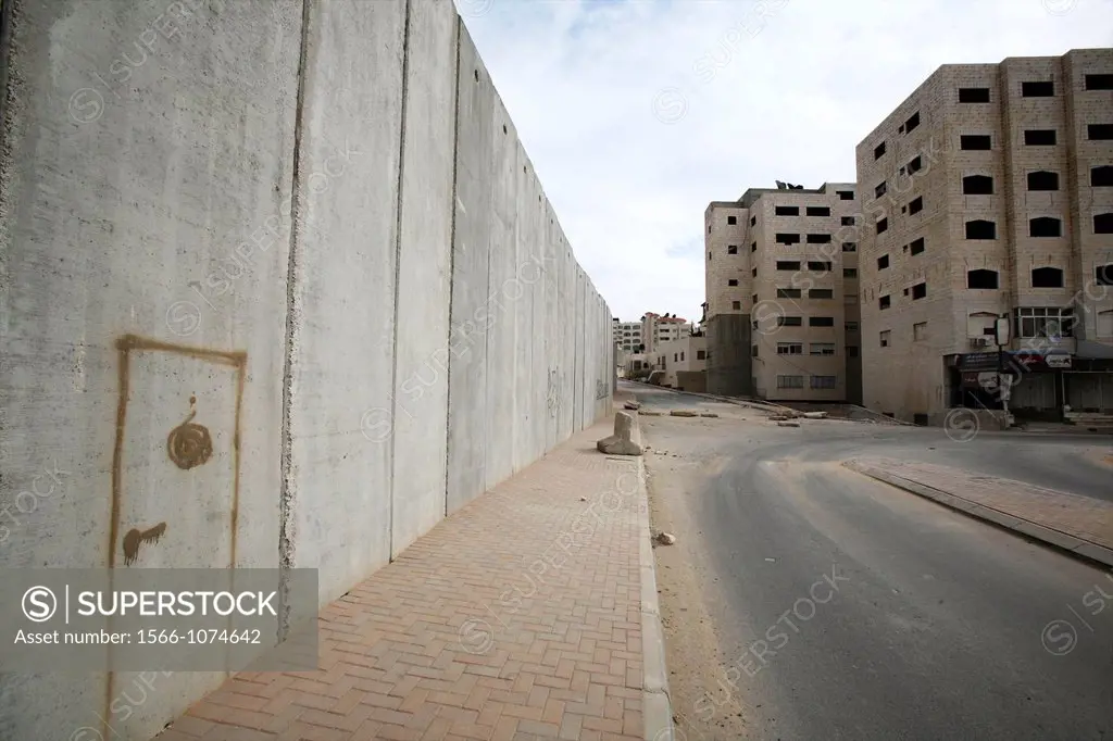 Someone has drawn a door on the wall Israel is building around the west bank territories, blocking access for Palestinians who feel imprisoned by it