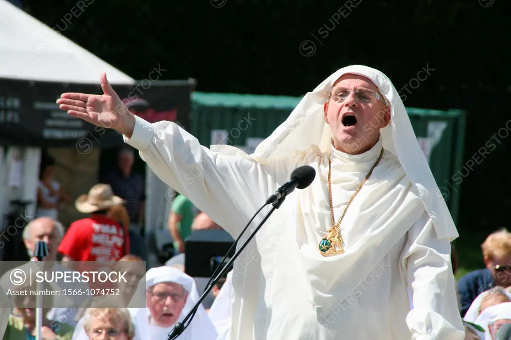 scene of the gorsedd of the bards at the the welsh national eisteddfod in wrexham, wales 2011