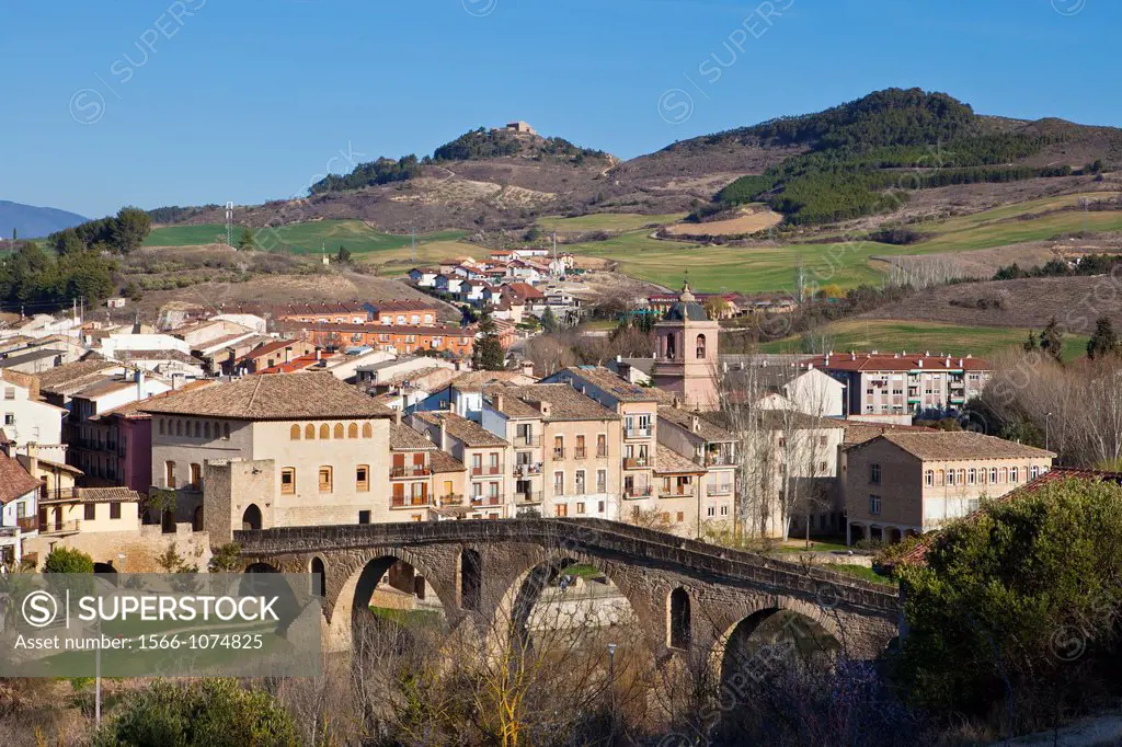 Spain , Navarra Region , Puente la Reina City , Santiago Trail , bridge over Arga river