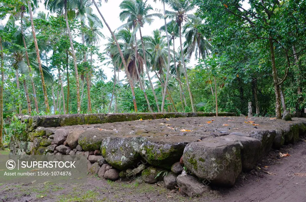 Marae, ceremonial platform, Kamuihei, Nuku Hiva, Marquesas Islands, French Polynesia