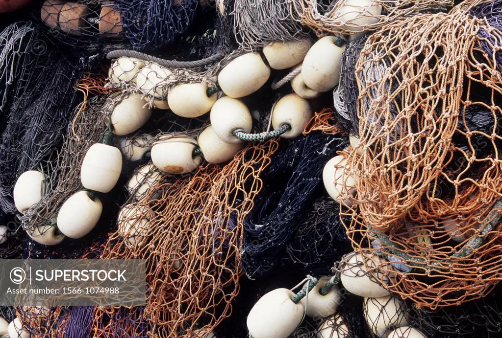 Commercial fishing nets, Squalicum Harbor, Bellingham, Washington
