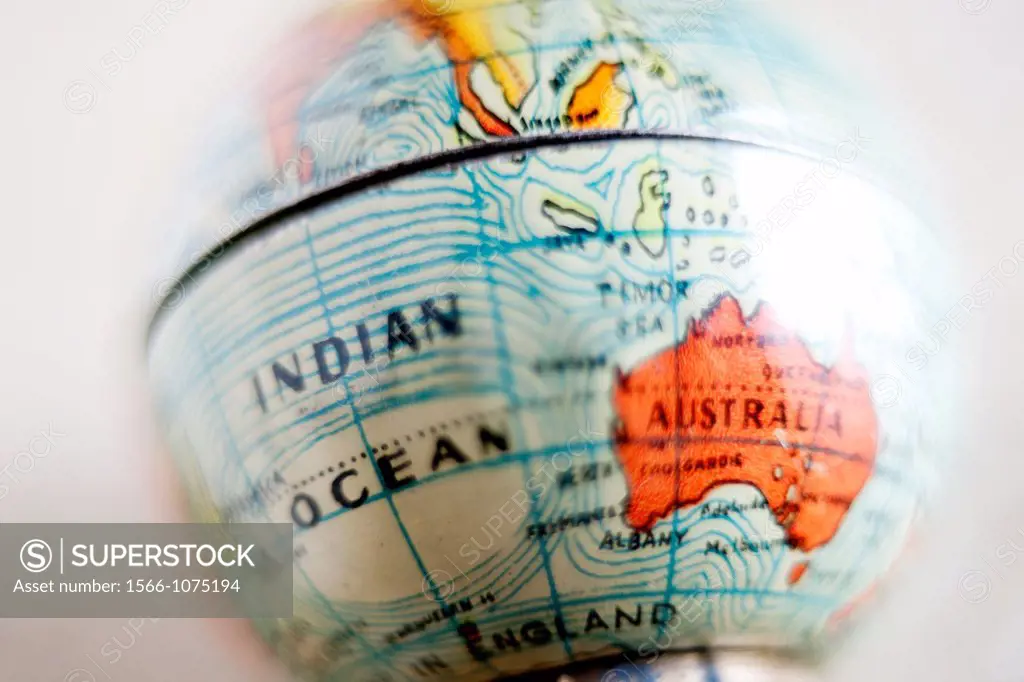 Bola del mundo, globo terraqueo, cinco continentes, Oceano Indico, Australia, oceania, situación, ubicación, viaje, viajar, descubrir, descubrimiento,...