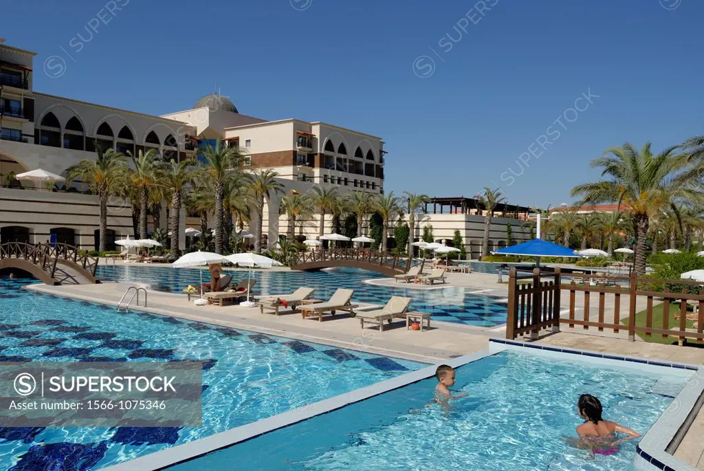 swimming pool of the luxury Kempinski hotel The Dome, Belek, Antalya, Turkey, Eurasia