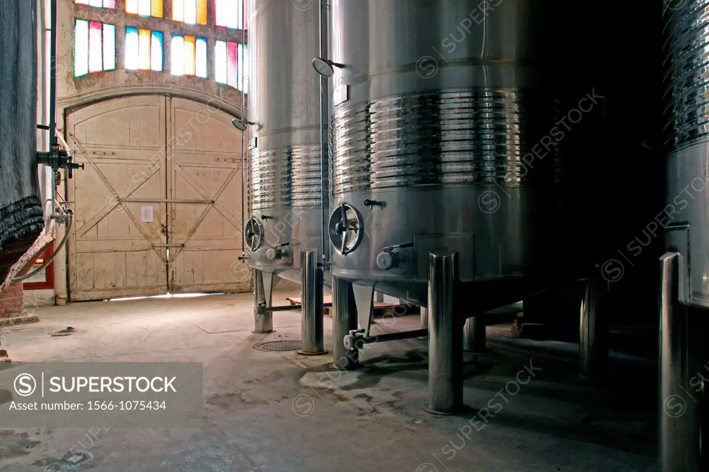 modernist winery, 1913, architect: Pere Domenech i Roura, L´Espluga of Francoli, Catalonia, Spain